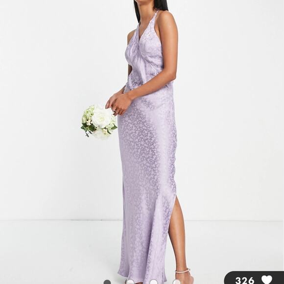 Topshop Dresses & Skirts - Topshop heart jacquard maxi dress lilac size 10